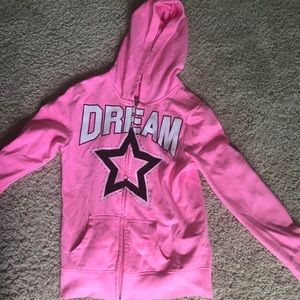 Pink justice zip up
